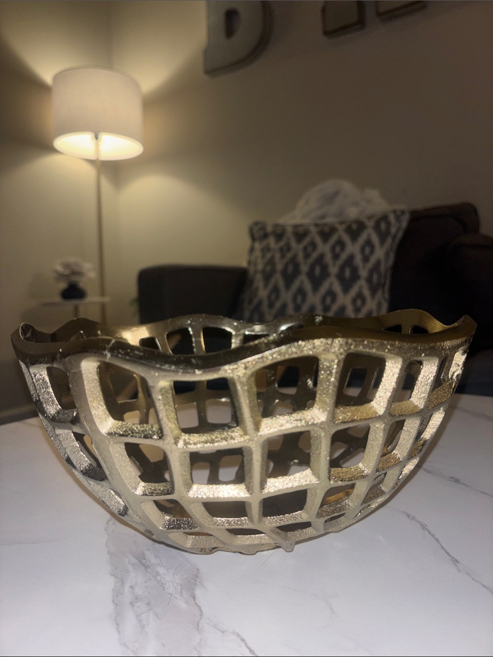 Gold Decorative Metal Bowl - Home Accents
